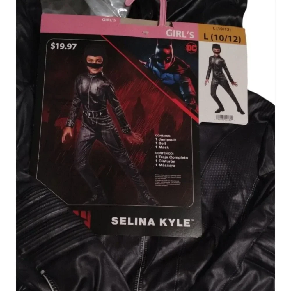 DC The Batman Selina Kyle 3 Piece Girls Costume Size Large 10 12 Rubies Netflix
